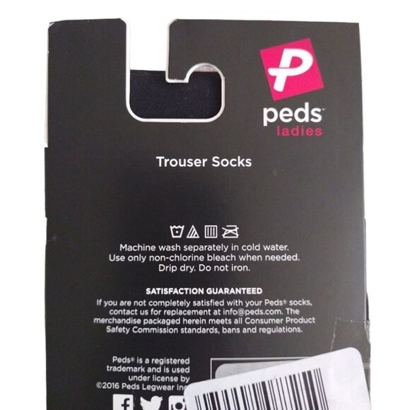 PEDS 8 Pairs Black Fishnet and Solid Black Trouser Socks Women's Size 5- 10 NWT - Picture 11 of 12
